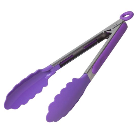 Щипцы нейлоновые 23 см. Kamille КМ-7514 с ручками из нержавеющей стали