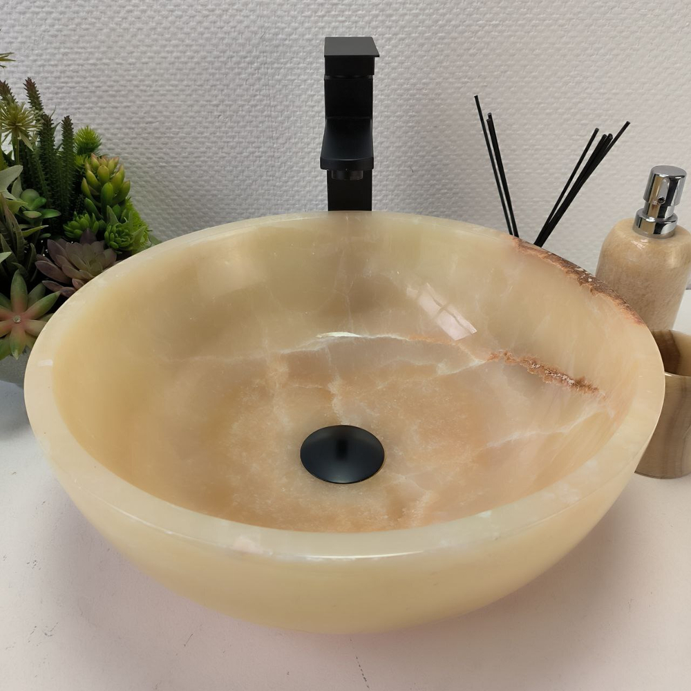 Раковина из оникса Bowl Yellow TinLip BO-62966 40*40*15 140