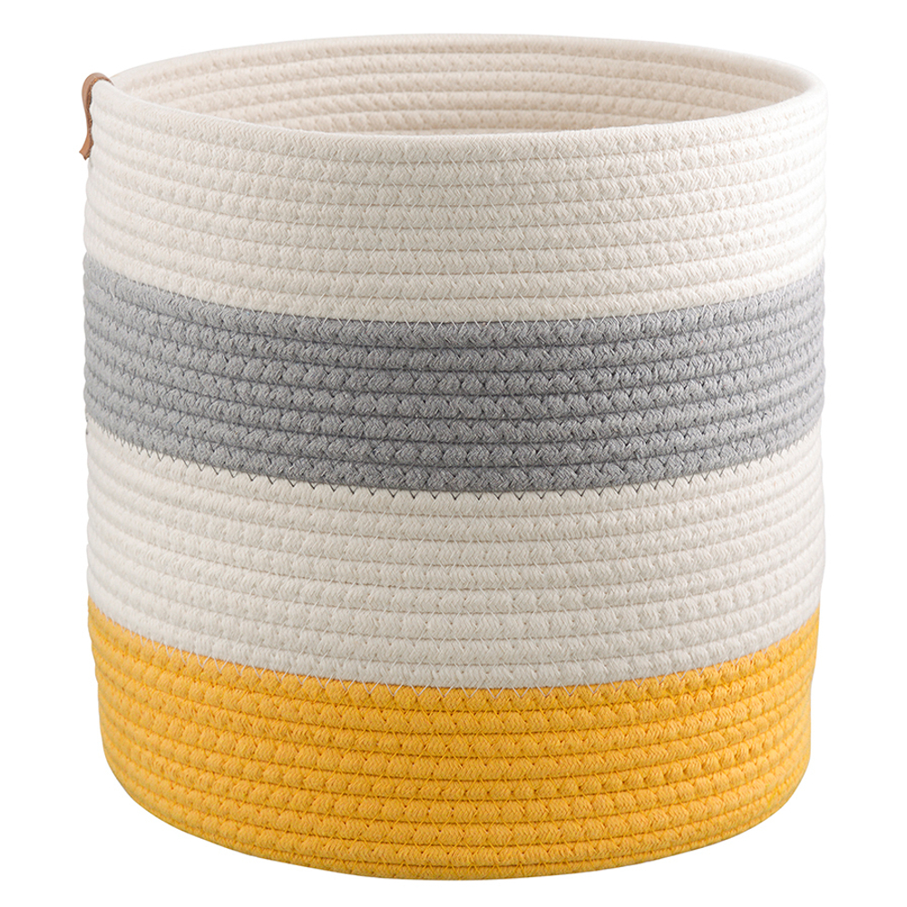 Корзина для хранения ciary, D30х30 см, бежевая/серая/горчичная
