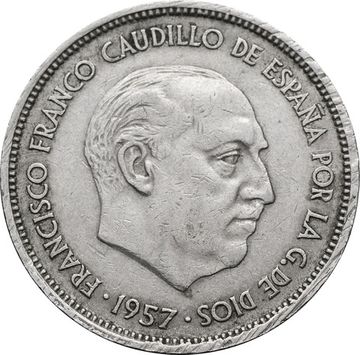 25 песет 1957 Испания