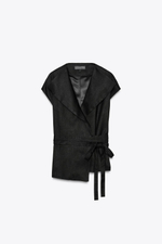 Жилет из смесового льна — zw collection