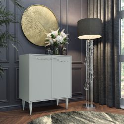 Комод Арт Колор matte Классик Сильвер с 2 полками Серый дым матовый