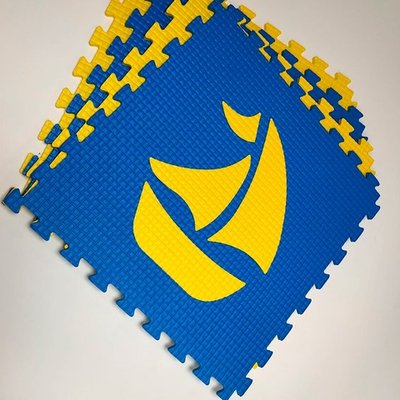 Мягкий пол "Моряк" 500x500x10 мм 45 шор