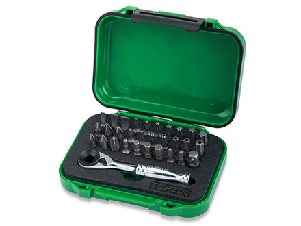 Набор бит 1/4" 31шт. с трещоткой TOPTUL (GABW3103)