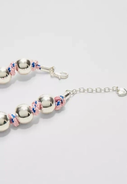 STRADIVARIUS Браслет веревочного плетения, серый