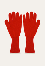 Перчатки вишневые с белой окантовкой