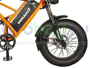 Электровелосипед Minako FOX-S 2.0 (48v/23Ah) Спицы - Оранжевый фото  10