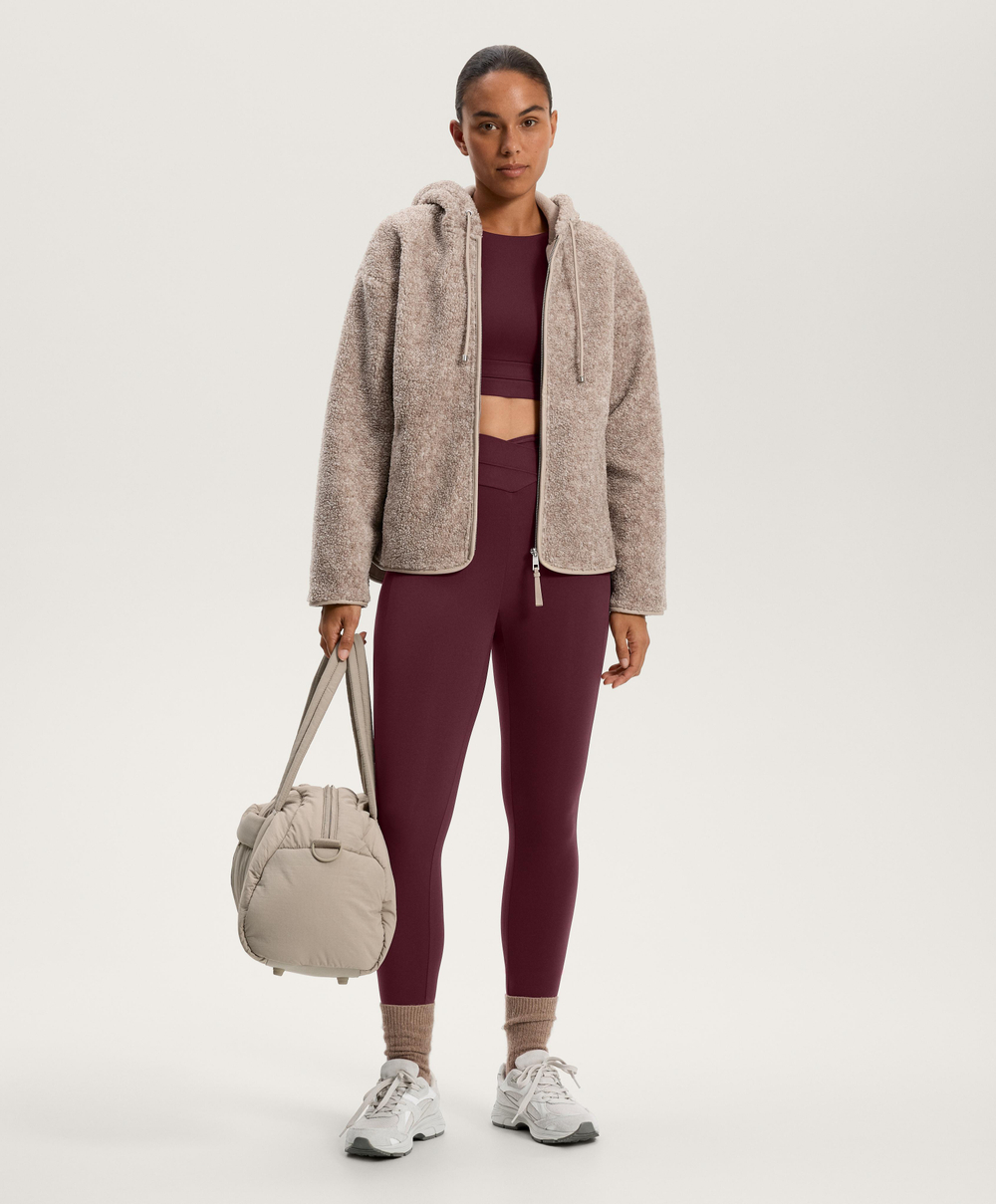 Oysho Лонгслив Comfortlux, темно-гранатовый