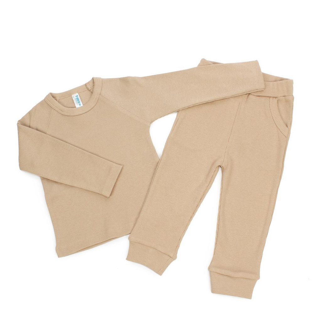 Комплект для мальчика (футболка, брюки) M1123LK-2 р.92 бежевый (Такро), 1 шт.