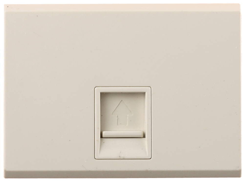 Розетка СВЕТОЗАР ″ЭФФЕКТ″ компьютерная, одинарная, без вставки и рамки, цвет бежевый