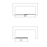 Душевая шторка на ванну VSB-6E900CL-L, 900*1400, хром, стекло прозрачное, левая