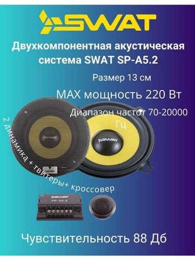 Колонки в машину компонентные  SP-A5.2 ()