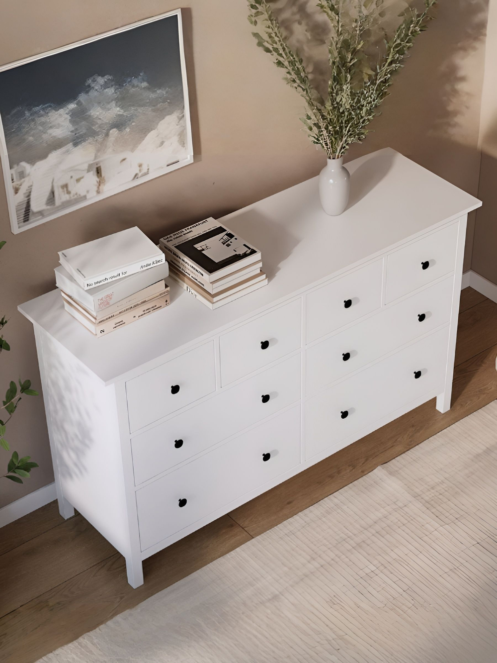 IKEA Комод КЫМОР 3 ящика, HEMNES 108*95*50, белый, КЫМОР (Хемнес ИКЕА)