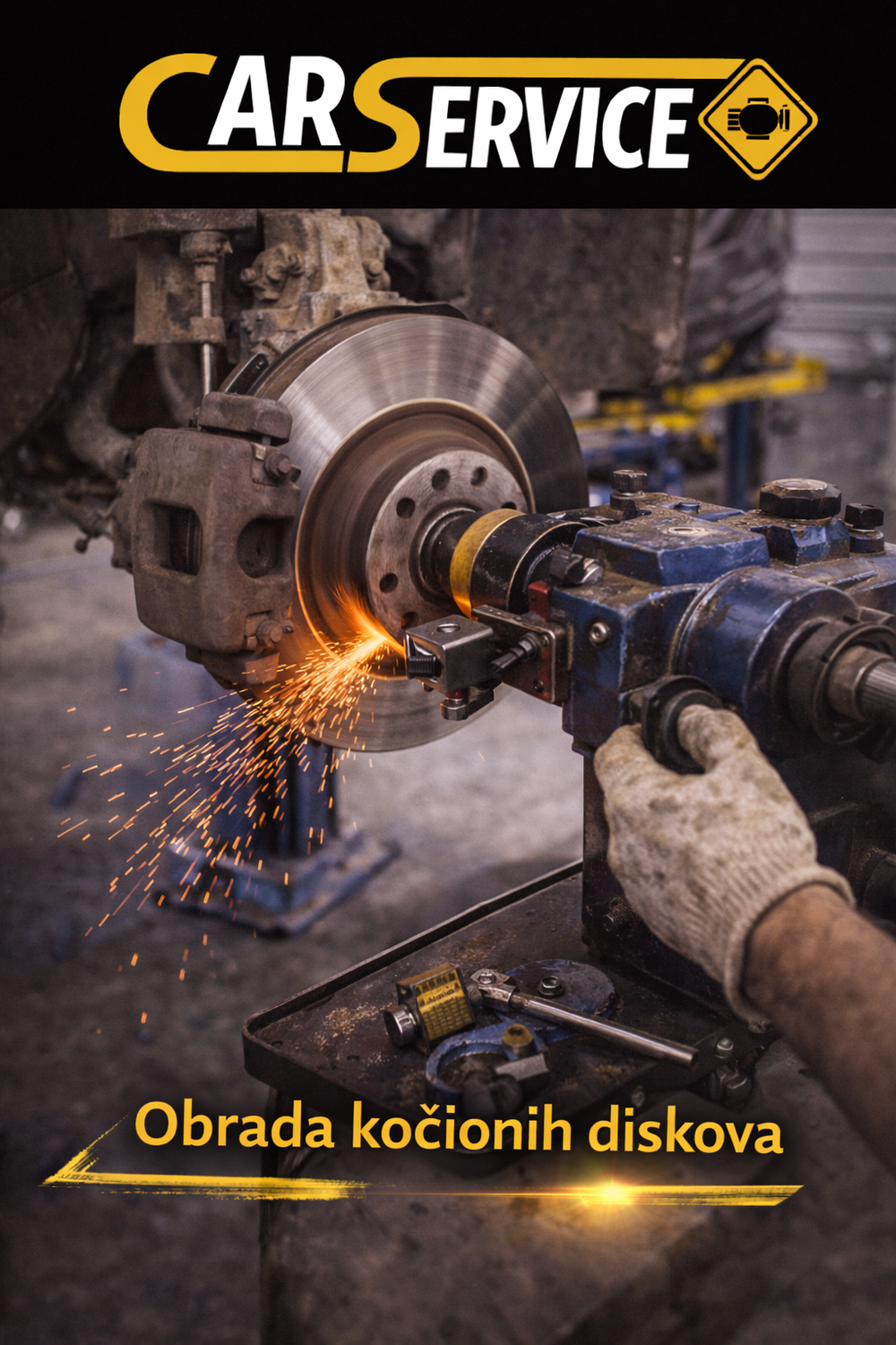 Obrada kočionih diskova (Demontaža i montaža) — Par (2 kom.)