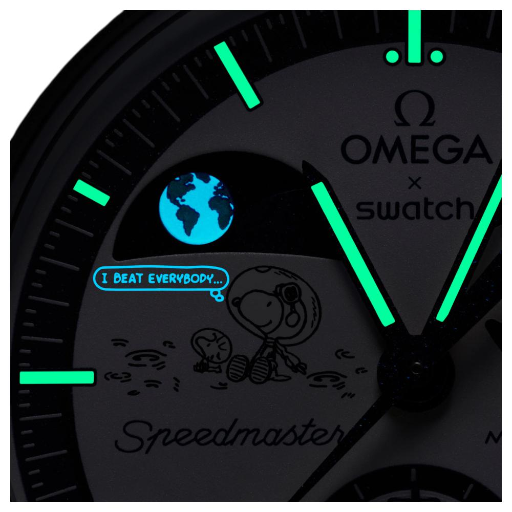 SWATCH Omega MOONSWATCH SNOOPY Collaboration Quartz Movement Men's Watches Watch 42mm White Dial
