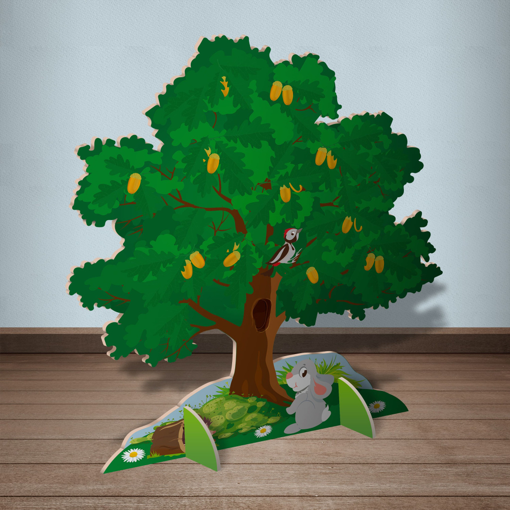 Напольная двусторонняя декорация Дуб зима-лето 164000355