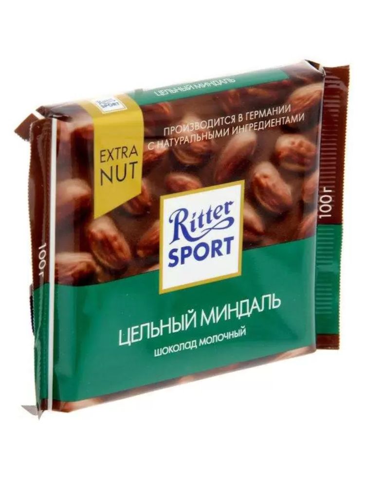 Шоколад молочный Ritter Sport Цельный миндаль 100 г