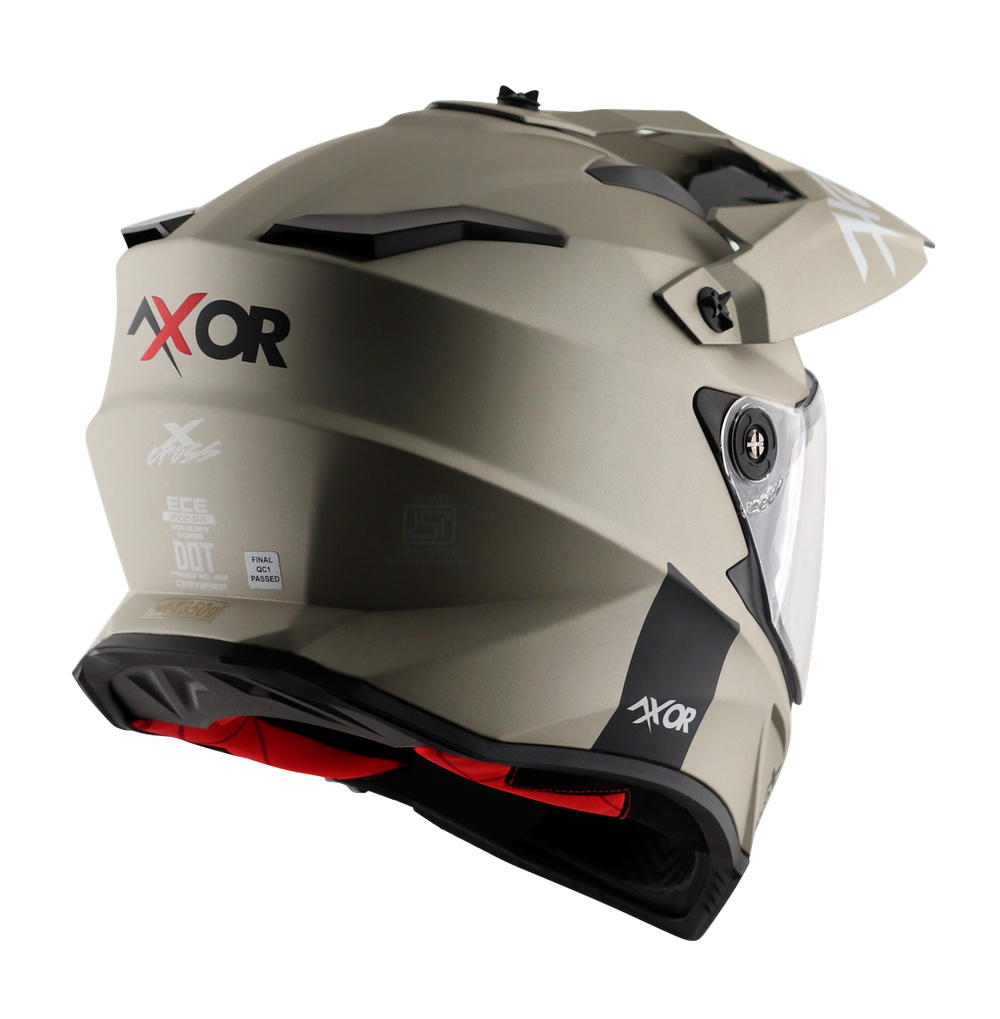 Шлем AXOR X-CROSS DUAL VISOR NR, с визором, цвет никель (M)
