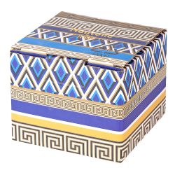 Сахарница с ложкой "Golden Blue" 10х9,5см v=250мл (фарфор) (подарочная упаковка)