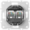 Donel механизм розетки RJ45 + RJ45 (двойная) cat.6/ClassE-8/8, серия DB