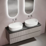 Столешница Sancos 160 TT160A1 без отверстия под смеситель, черный мрамор