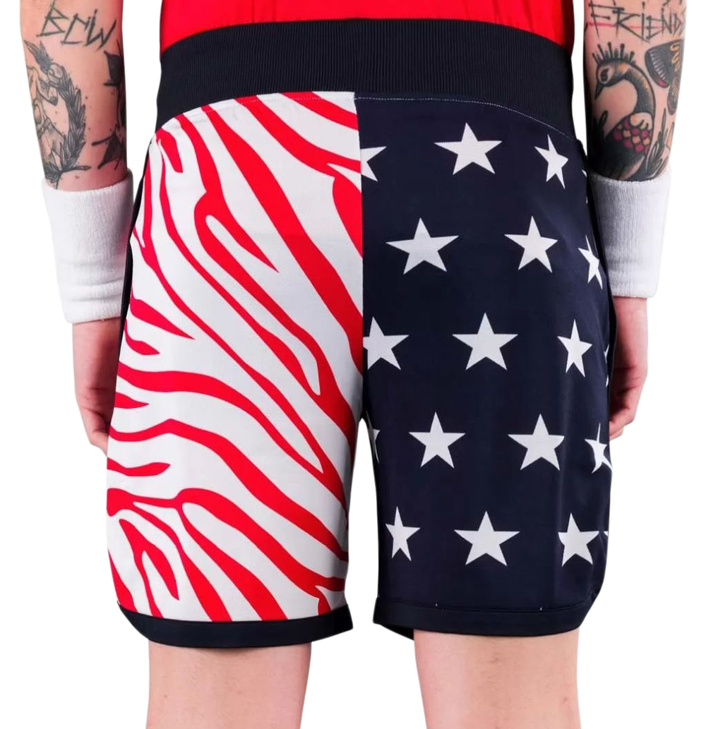 Теннисные шорты Hydrogen Star Shorts Man - blue navy/red
