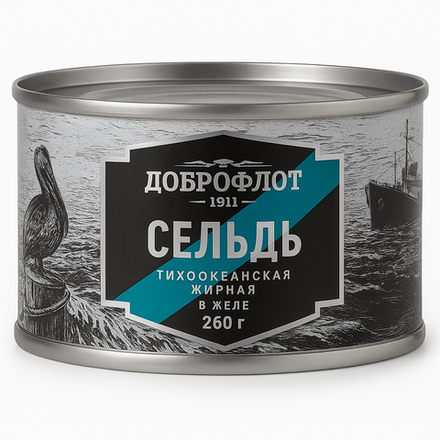 Сельдь в желе Доброфлот 260 гр