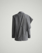 Пиджак - пальто с косынкой oversize