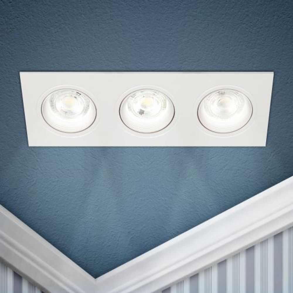 Светильник встраиваемый декоративный KL92-3 WH MR16/GU5.3 бел. пластик. Эра Б0054376 Светильник встраиваемый декоративный KL92-3 WH MR16/GU5.3 бел. пластик. Эра Б0054376