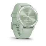 Смарт часы Garmin Vivomove Sport цвета мяты, серебристый безель, с силиконовым ремешком