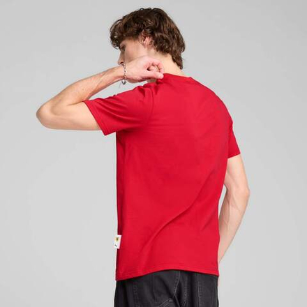 PUMA X SCUDERIA FERRARI МУЖСКАЯ ФУТБОЛКА С ПРИНТОМ HP RACE BIG SHIELD, КРАСНЫЙ