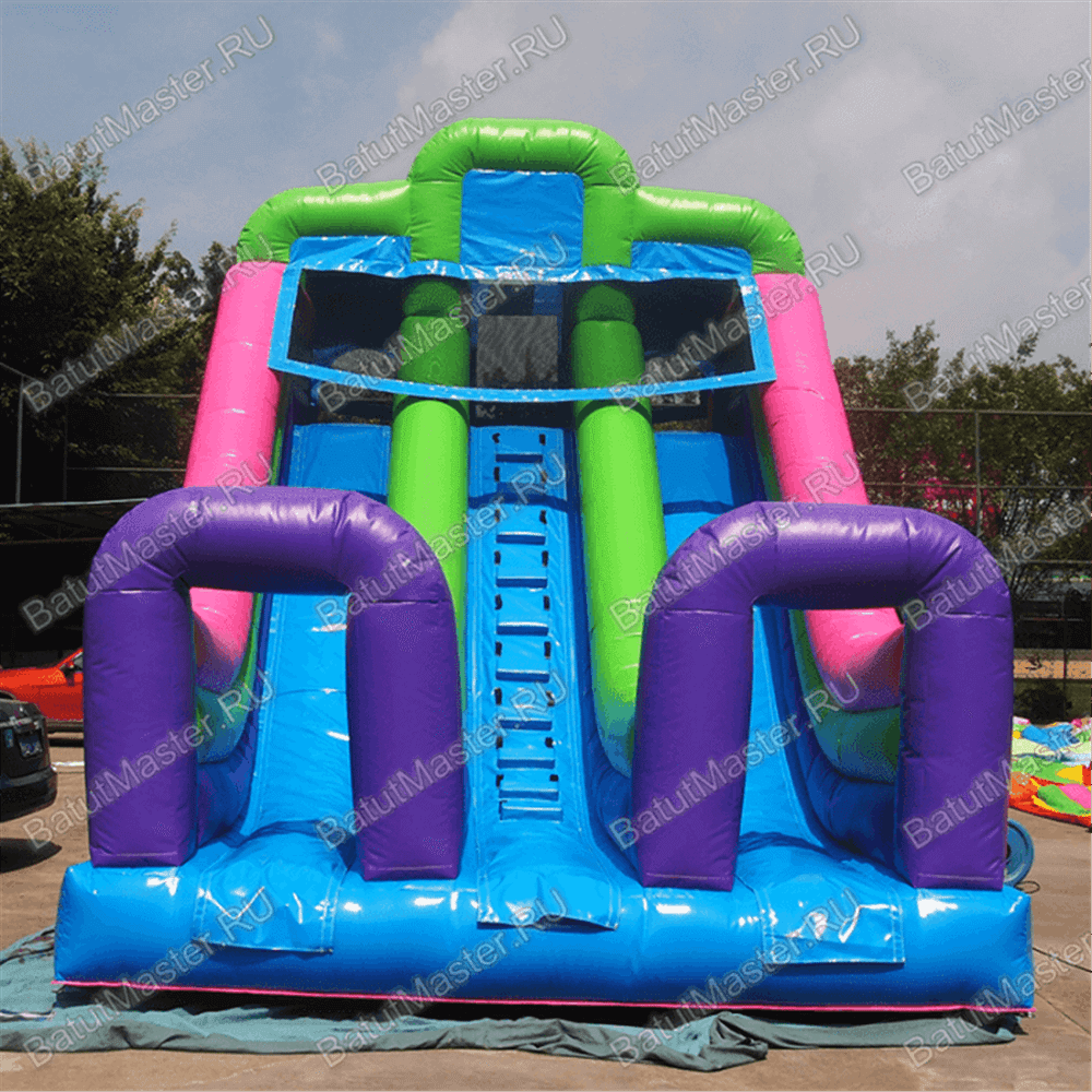 Детский надувной батут-горка "Двойной эффект-2" 11*5*6 м