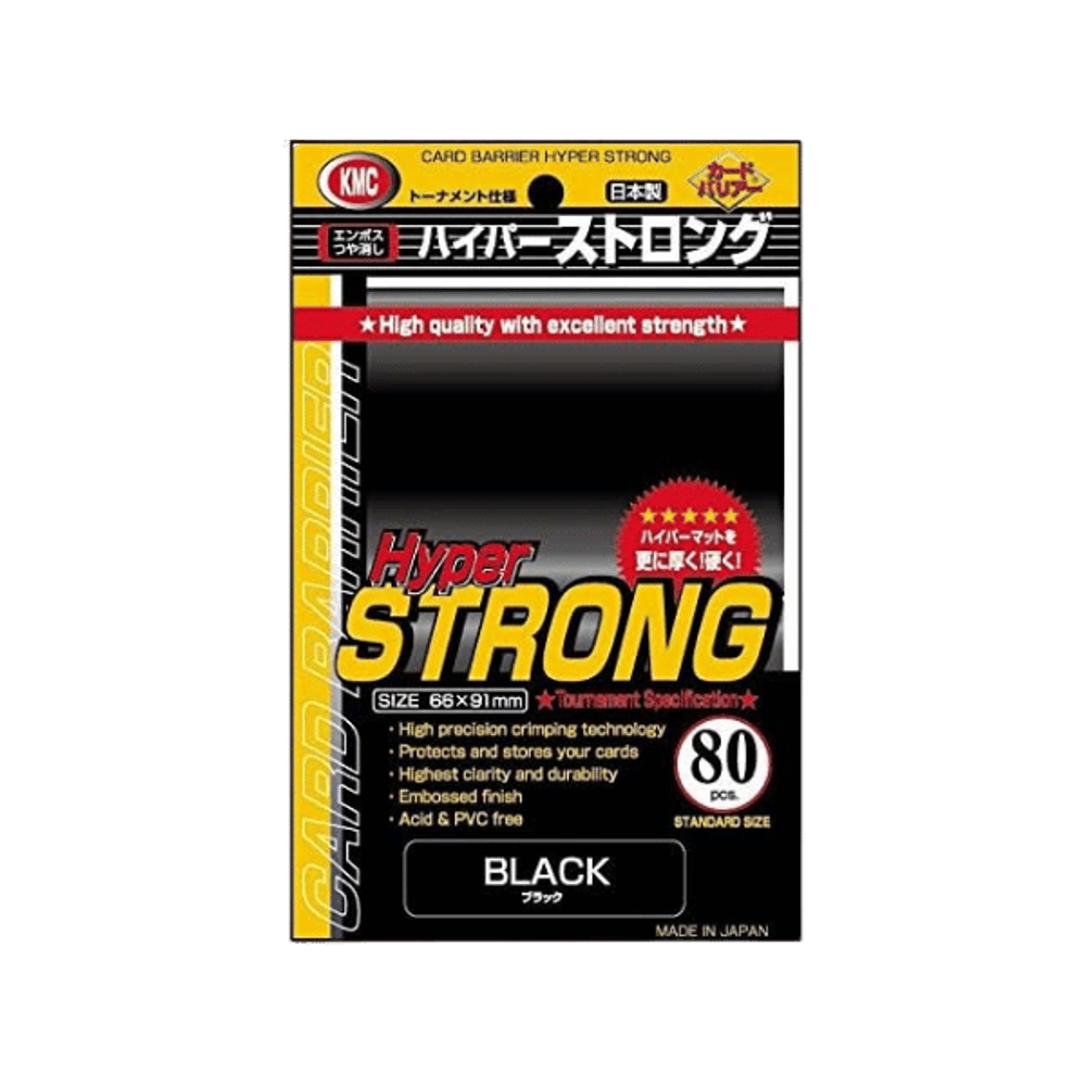 Протекторы KMC Standard Sleeves - Hyper Strong Black (80 штук)