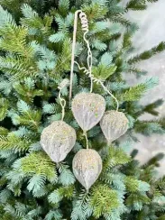 Ветвь Физалис шампань 69 см., 1 шт., Christmas DeLuxe (86672)