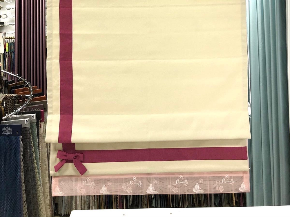 Римская штора День-Ночь из тканей Megara 6699 col 4 и 20 и El Desing 16881 col 14870