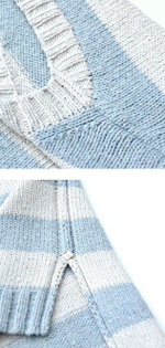 Описание по вязанию топа спицами "Marine"