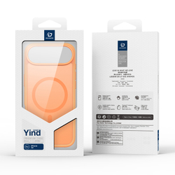 Матовый противоударный чехол оранжевого цвета с MagSafe для iPhone Air, серия Yind Series от Dux Ducis