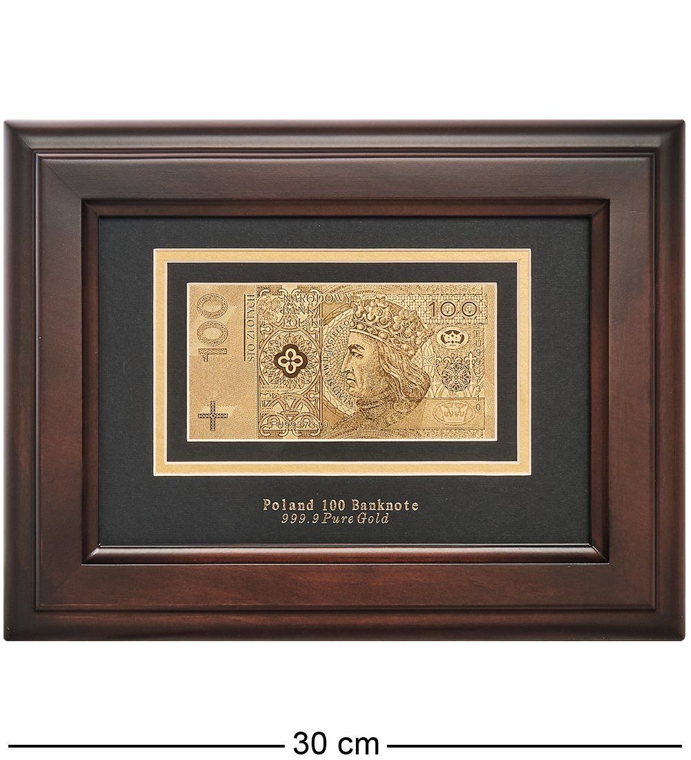 Gold Leaf HB-129 Панно «Банкнота 100 Zlt (злотых) Польша»