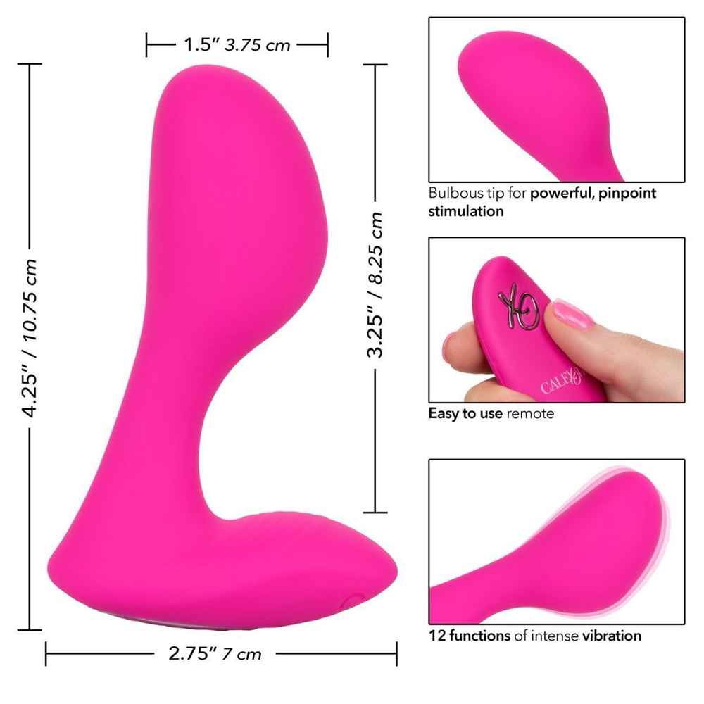 Розовый массажер G-точки Remote G Spot Arouser - 10,75 см. (Цвет: розовый)