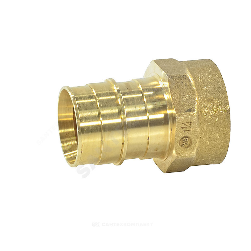 Муфта для PE-X труб радиальная латунь Дн 20х3/4" ВР РОС