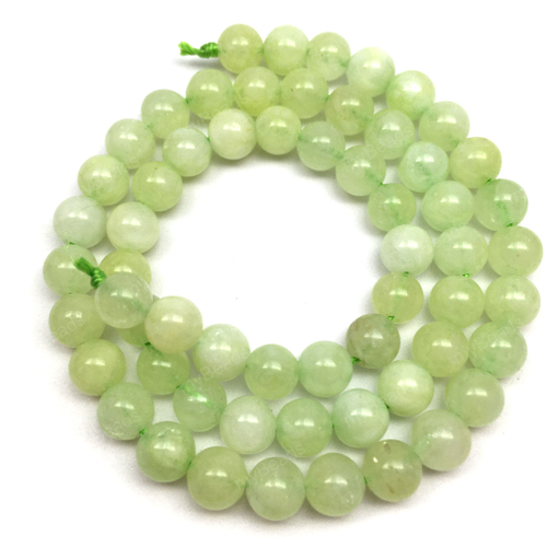 Агат салатовый 6 мм, бусины - шарики (нить)