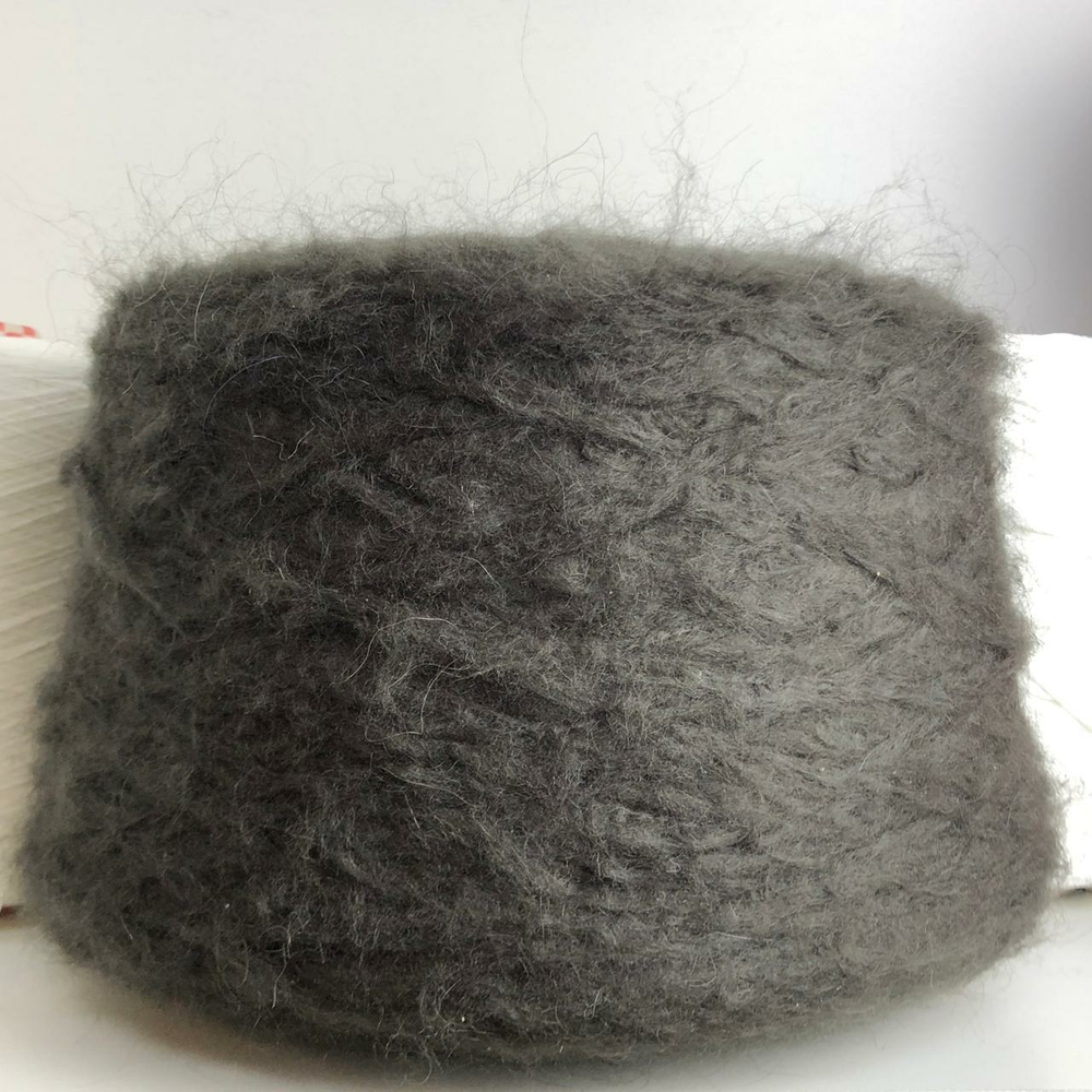 KAN - Fashion Mill; меринос вспушенный, п/а, акрил; 180м/100гр; col. 128131, цвет: тёмный оливково-серый; есть мал. бобинка 159гр. S711