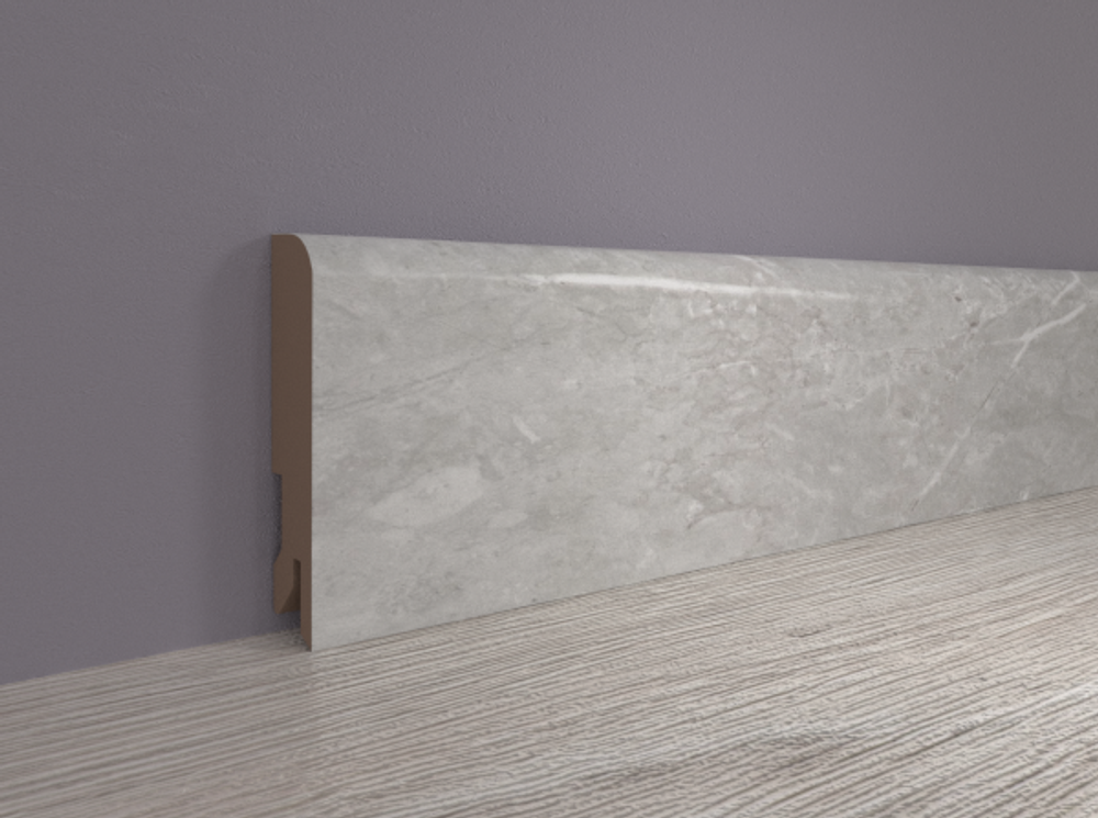 Плинтус МДФ ламинированный Лука Пл 80 МДФ.2400.24070 торос бьянко 16x80х2400 мм