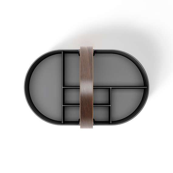 Органайзер bellwood caddy, 30х23 см, черный/орех