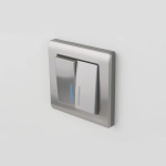 Рамка на 1 пост Metallic (глянцевый никель) W0011602