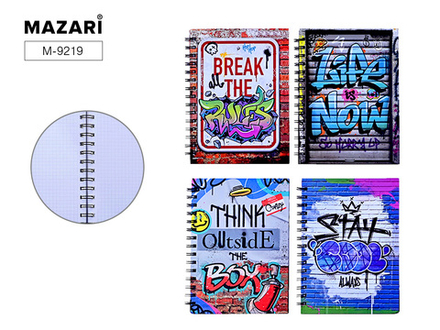 Блокнот А5 80л., гребень "Граффити" кл.