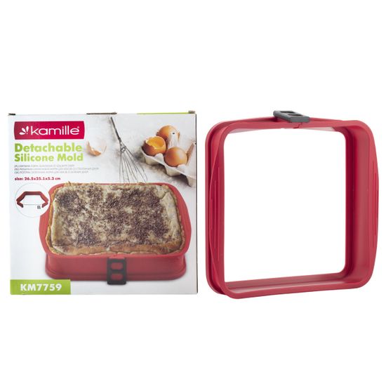 Форма силиконовая квадратная со стеклянным дном Kamille KM-7759