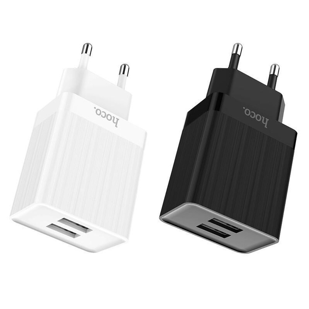 Сетевой адаптер питания HOCO C51A 2USB 3.4A (черный)