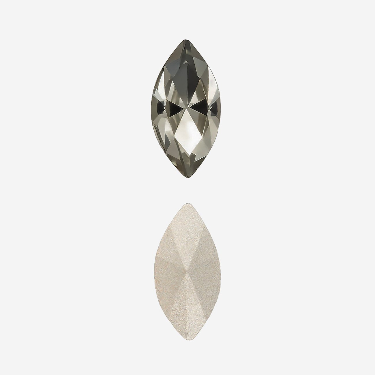 Кристалл Маркиз (Marquise Fancy Stone), оттенок "Черный Бриллиант"/"Black Diamond", 10*5мм