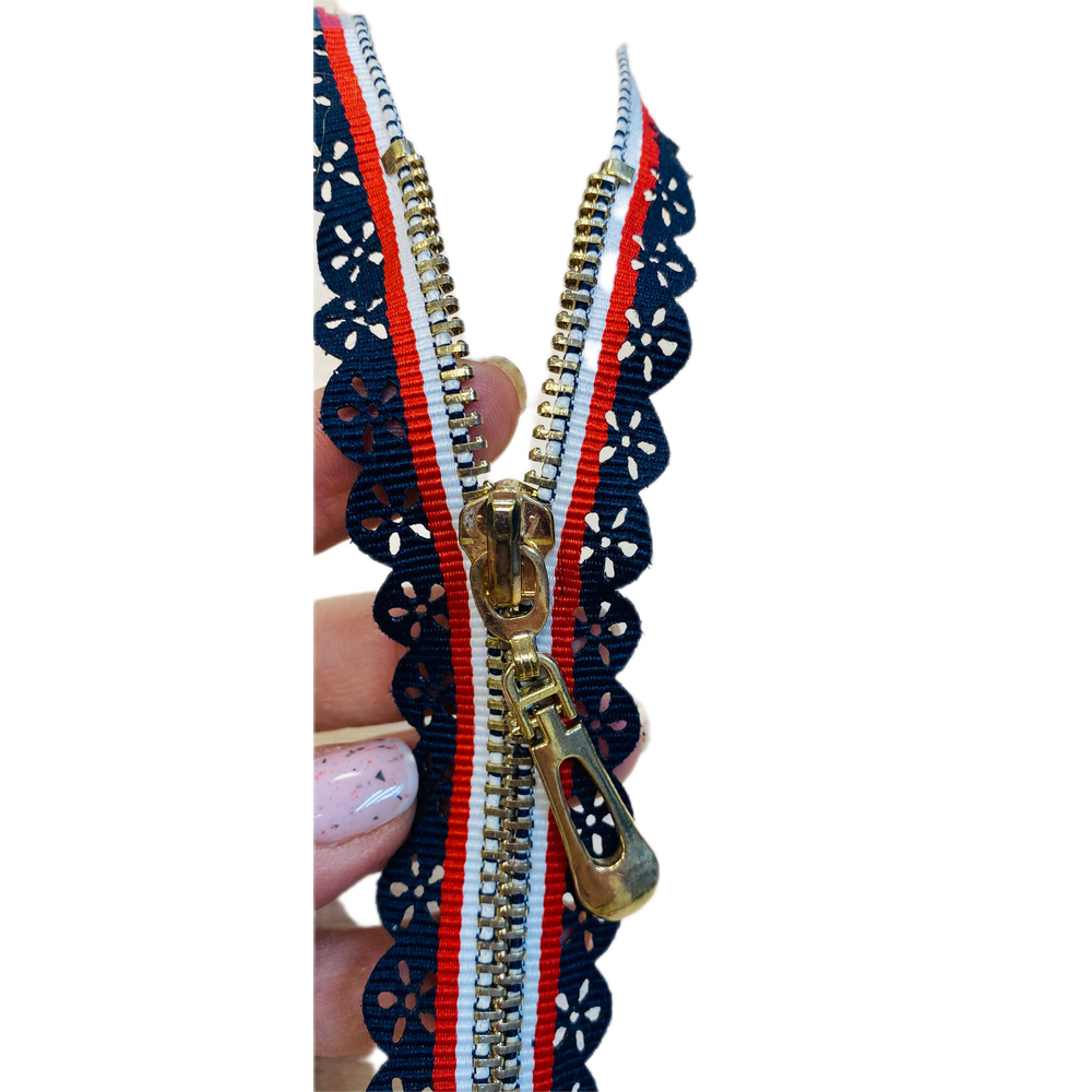 Застежка-молния декоративная разъемная металл №5 70см